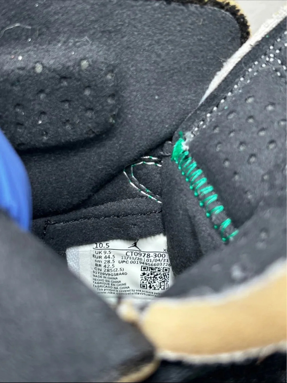 Jordan Kids' Green and White High-Top Sneakers